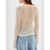 Womens Cardigan Long Sleeve Knit Lace Up Beach Cover Up Cardigan Tops - 2 of 2
