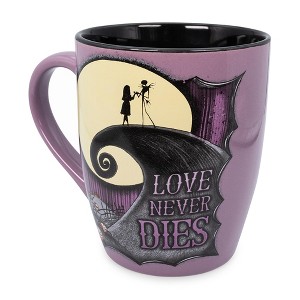 Silver Buffalo Disney The Nightmare Before Christmas "Love Never Dies" Ceramic Mug | 25 Ounces - 1 of 4