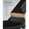 SONGMICS 20-Pack Wooden Hangers Wood Coat Hangers with Shoulder Notches Swivel Hook Non-Slip Black and Silver - 3 of 4