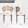 AZL1 Life Concept Dining Sets Modern Upholstered Chairs Set of 2, Accent Kitchen Chairs Rattan Back for Dining Room, Pink, 20.5"*20.5"*30" - 3 of 4