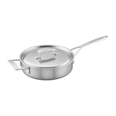 Demeyere 5-Plus 11 Fry Pan Skillet with Glass Lid - 5-Ply Stainless Steel,  Made in Belgium