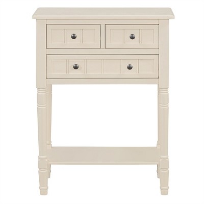 OUTSUPPLY Slim Console Table with 3 Drawers & Shelf, Narrow Sofa Table for Living Room, Hallway