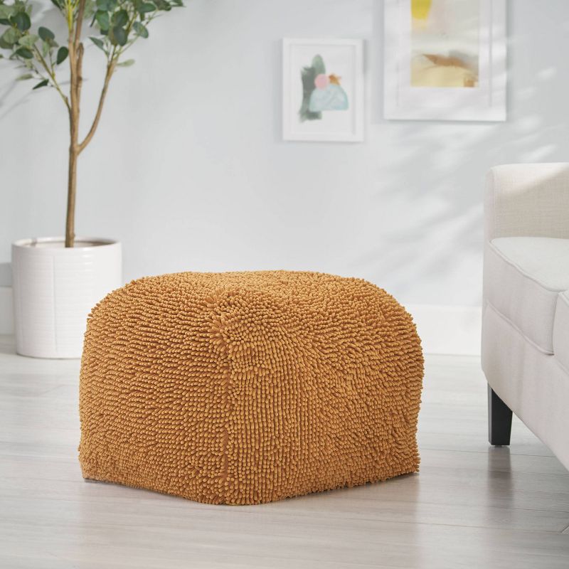 Moloney Modern Microfiber Chenille Round Pouf - Christopher Knight Home, 3 of 11