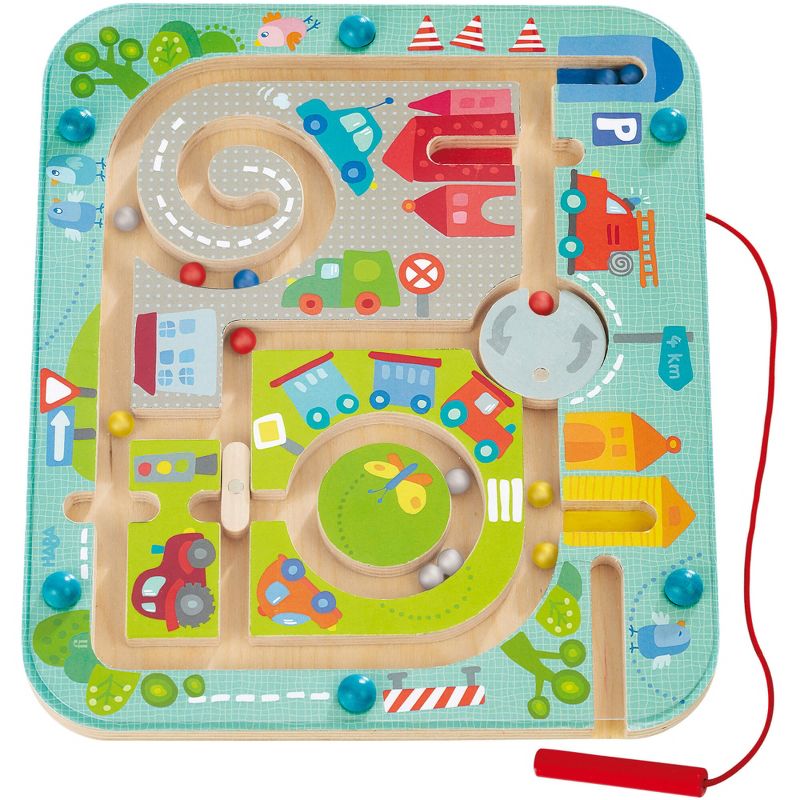 HABA Town Maze Magnetic Puzzle Game - Learning & Education Toys for Preschoolers, 1 of 11