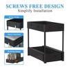 YIGII-Double layered sink storage rack, black,plastic - 2 of 4