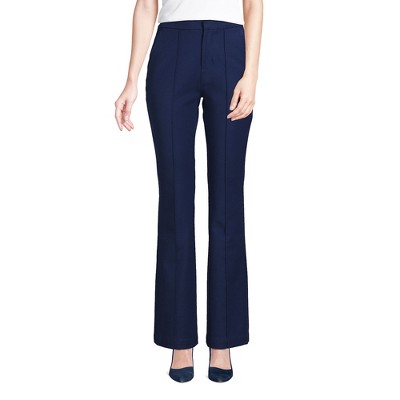 Lands' End Women's High Rise Bi Stretch Pintuck Boot Cut Pants