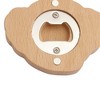 Unique Bargains Bottle Opener Beech Whale Bottle Opener Magnet Wood Light Brown 1Pc - 4 of 4