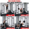 Squat Rack, 87.8” Wall Mounted Squat Rack 1600LB Capacity - Commercial Power Rack for Home Gym w/Multi-Grip Pull-Up Bar/J-Cups/Landmine - 2 of 4