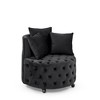 NicBex 30" Adult Bean Bag Chair with Button Tufted,Swivel Floor Sofa with Removable Wheels,Velvet Comfy Chair with 3 Pillows,Living Room Furniture - 2 of 4