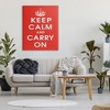 Stupell Industries Keep Calm And Carry On Red Phrase, 48" x 36" - 2 of 4