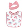 Hudson Baby Infant Girl Cotton Bib and Headband or Caps Set, Mothers Day, 0-9 Months - 4 of 4
