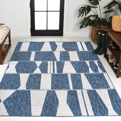 JONATHAN Y Odette Modern Geometric Abstract Two-Tone Indoor/Outdoor Area Rug