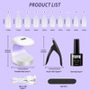 YEVYO Matte Almond Gel X Nail Tips with Nail Glue Gel and UV Nail Lamp On Fake Nails - 500 PCS - 2 of 4