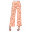 Women's Floral Paisley Wide Leg Palazzo Pants - White Mark - 2 of 4