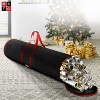 OSTO Multi-Use Wrapping Paper Storage Bag Organizer with Accessory Holder Fits Up to 20 40” Rolls. Tear-proof, Waterproof 46 In. X 11.2 In. - 4 of 4