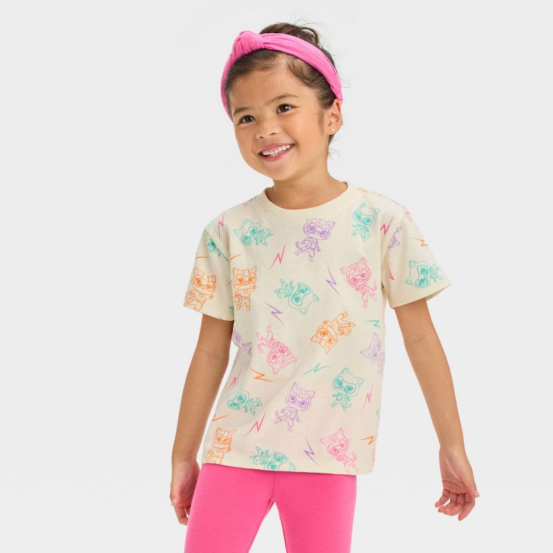 Toddler Girls&#39; Disney Super Kitties Short Sleeve T-Shirt - Ivory, 1 of 4