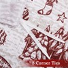 Christmas Duvet Covert Set, Xmas Pattered Holiday Comforter Quilt Cover with 2 Pillow Shams, Reversible Microfiber Bedding Set for Decoration - 4 of 4