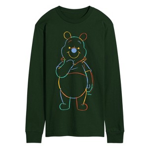 Men's - Winnie The Pooh - Colorful Sketch Long Sleeve Graphic T-Shirt - 1 of 2