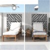 DSVIMOY Privacy Screens and Panels, Freestanding Outdoor Indoor Privacy Screen, Leaf-Shaped Decorative Privacy Screen, Black, 48.31"*15.75"*70.75" - 2 of 4