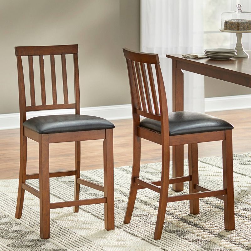 Set of 2 24&#34; Georgetown Counter Height Barstools Espresso - Buylateral, 3 of 7