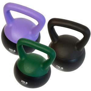 Bintiva Sea and Iron Sand Filled Kettlebells - 3pc Set  of 15lb, 20lb, 25lb - 1 of 4