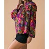 Women's Brynn Tie Floral Print Top - FLYING TOMATO - 4 of 4