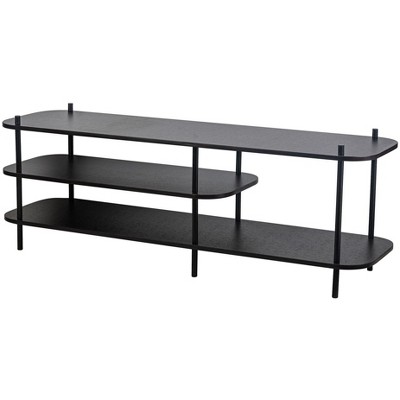 Nordlys Metal and Brown Wood TV Stand Modern Design Style Living Room