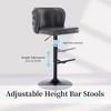 QingMoon Swivel Bar Stools, Adjustable Seat Height Counter Chairs Set of 2 with Footrest, PU Upholstered and Rivet Decoration for Pub, Kitchen Island - 3 of 4