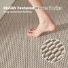 Toilet Rug U Shaped Washable Non Slip Absorbent Quick Dry Low Pile Beige 20x24 Inch Toilet Bathroom Rug - 3 of 4