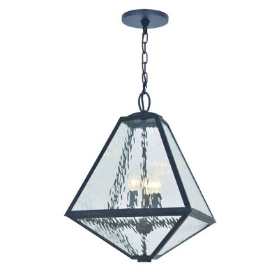 Crystorama Lighting Glacier 3 - Light Chandelier in  Black Charcoal