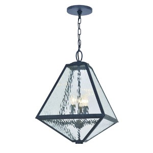 Crystorama Lighting Glacier 3 - Light Chandelier in  Black Charcoal - 1 of 2