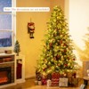 Tangkula Pre-Lit Artificial Christmas Tree Hinged Full Xmas Tree w/ PVC & Soft TPE Branch Tips - 4 of 4