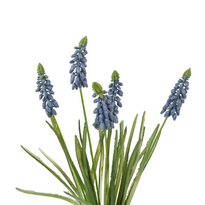 12.5" Blue Muscari Artificial Floral Spray with Silk Blooms