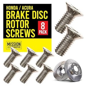 Impresa 8-Pack of Rotor Screws for Brake Discs - Compatible with Honda, Acura, Hyundai and Kia Models - 1 of 4