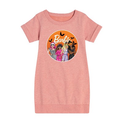 Girls' - Barbie - Costume Party Graphic Short Sleeve Fleece Dress