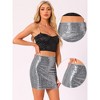 INSPIRE CHIC Women's Sparkle Stretchy Bodycon High Waisted Shiny Glitter Night Out Party Pencil Sequin Mini Skirt - 2 of 4
