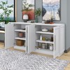 ORRD Black 4-Door Sideboard Buffet with Adjustable Shelves & Silver Handles, Large Storage Cabinet for Kitchen, Dining & Living Room - 4 of 4