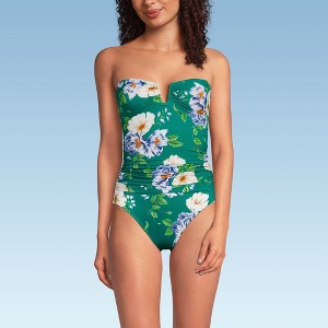 Lands' End Women's Slender Bandeau U-Wire Tankini Swimsuit Top - 1 of 4