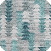 Dark Blue Aqua And Gray Geometric Washable Indoor Outdoor Area Rug - 4 of 4