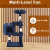 BestMassage Cat Tree 36 Inch Tall Multi-Level Cat Tower Cat Condo with Soft Plush Fabric Sisal Scratching Posts and Hanging Toys - 3 of 4