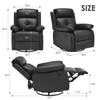 Grungis Rocker Swivel Recliner Small Sofa,Adjustable Single Sofa with Smooth Reclining Handle,Recliner Couch for Small Spaces,Bedroom - 2 of 4