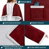 PAVILIA Wearable Blanket with Sleeves for Women Men Adults, Warm Soft Plush Snuggle Pocket Sleeved TV Throw - 3 of 4