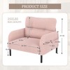 ModernLuxe Corduroy Accent Chair, Wide Seat Single Armchair with Side Pockets, Comfortable Reading Chair for Living Room & Bedroom - 3 of 4