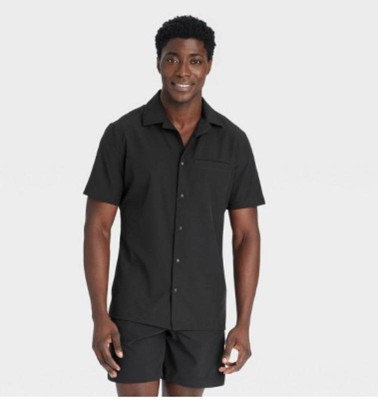 Men's Everyday Woven Shirt - All In Motion™ Black Onyx Xxl : Target