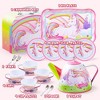 SYNCFUN 35Pcs Unicorn Tea Set for Little Girls, Pretend Tin Teapot Set, Princess Tea Time Play Kitchen Toy, Birthday Gifts Kids Toddlers Age 2 3 4 5 6 - 2 of 4