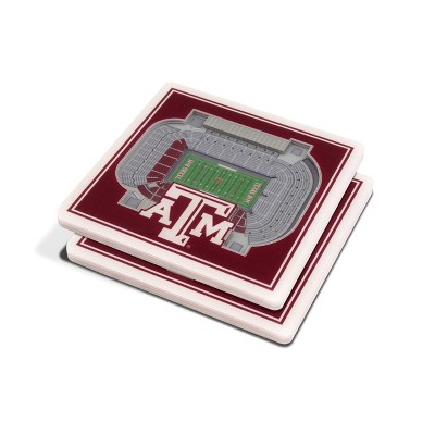  NCAA Texas A&M Aggies 3D Stadium View Coasters 