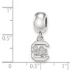 Black Bow Jewelry Sterling Silver South Carolina Gamecocks NCAA Bead Charm - 4 of 4