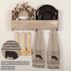 Sawyer Mill Charcoal Cow Button Loop Tea Towel Set of 2 VHC Brands - 3 of 4