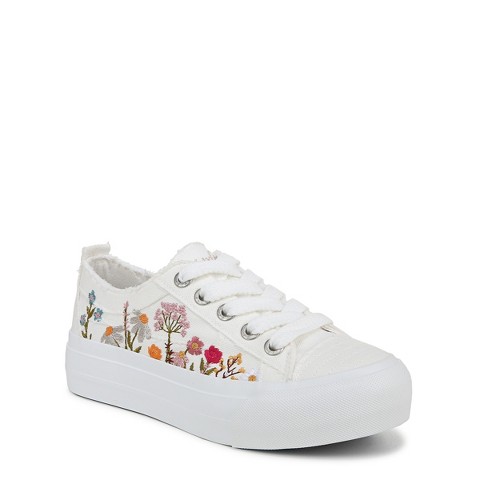 Женские кроссовки Blowfish Malibu Women's Sadie-Sun Sneaker White Embroidered Canvas 7.5 M