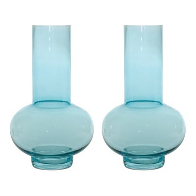 Melrose Blue Glass Vase (Set of 2)